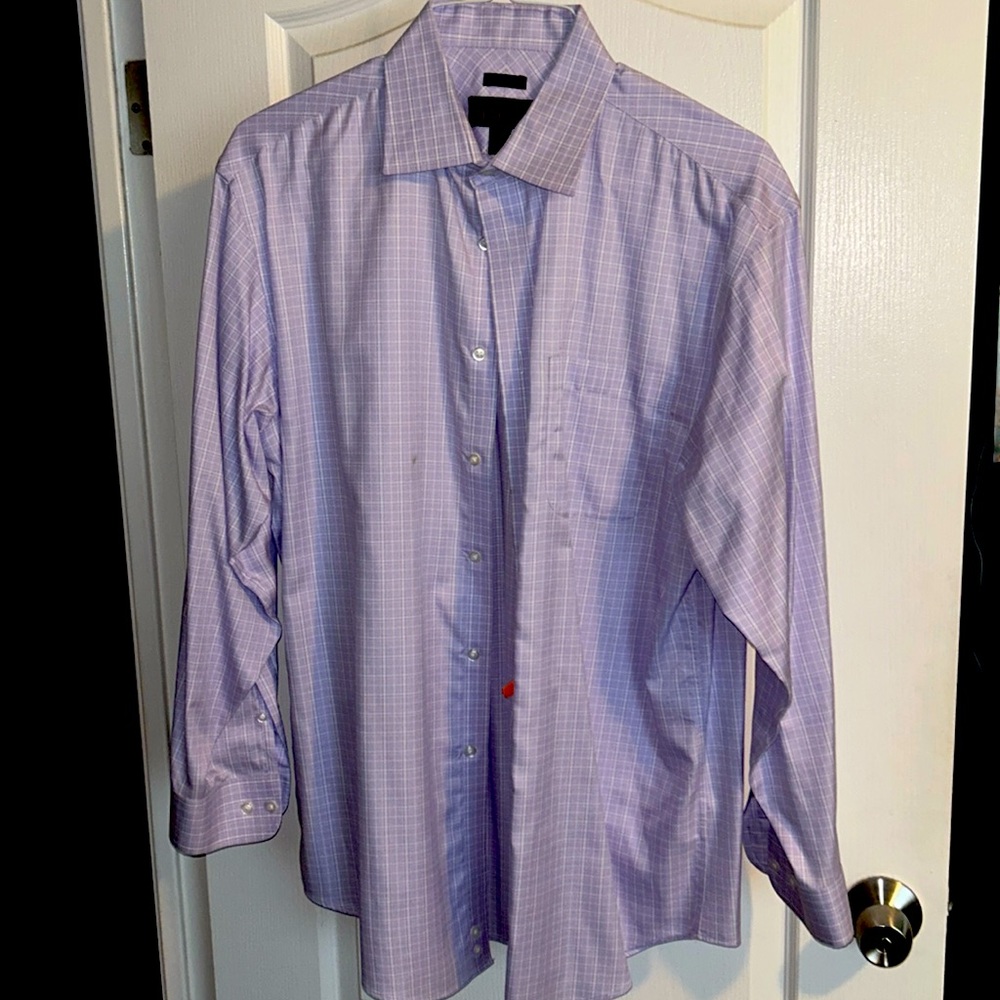 Joseph Banks mauve traditional dress shirt in good condition. 16.5 34